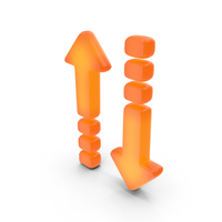 Up Down Dotted Arrows Symbol Glowing PNG & PSD Images