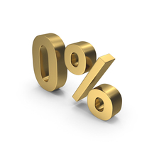0% Gold Sign PNG & PSD Images