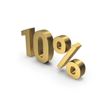 10% Gold Sign PNG & PSD Images