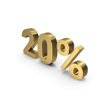 20% Gold Sign PNG & PSD Images
