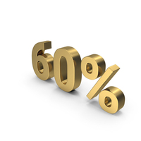 Gold 60% Sign PNG & PSD Images