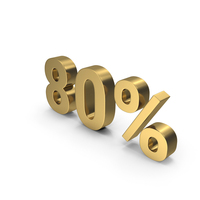 80% Gold Sign PNG & PSD Images