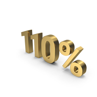 110% Gold Sign PNG & PSD Images
