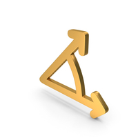 Mathematical Angle Icon Gold PNG & PSD Images