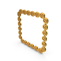 Box Frame With a Design Icon Gold PNG & PSD Images