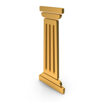 Ancient Pillar Icon Gold PNG & PSD Images
