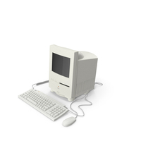 Vintage Apple Macintosh Color Classic with Keyboard and Mouse PNG & PSD Images