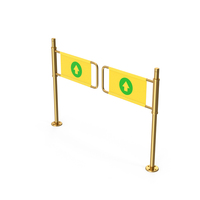 Gold Access Control Gate PNG & PSD Images