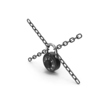 Chained Combination Round Padlock PNG & PSD Images