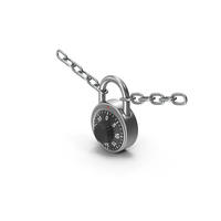 Chained Round Padlock Hanging PNG & PSD Images