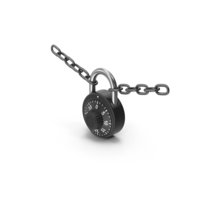 Chained Combination Padlock PNG & PSD Images