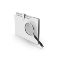 File Folder And Magnifying Glass PNG & PSD Images