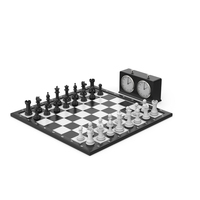 Chess Board Game And Chess Clock PNG & PSD Images