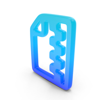 Zip File Symbol Glowing PNG & PSD Images