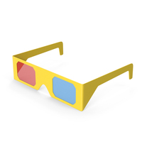 Yellow 3D Glasses PNG & PSD Images