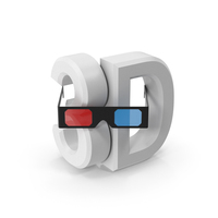 3D Glasses With Text PNG & PSD Images