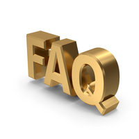 FAQ Gold PNG & PSD Images