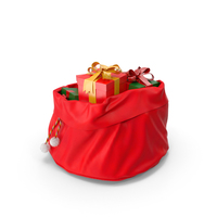 Open Santa Claus Bag With Gifts PNG & PSD Images