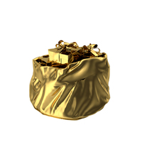 Gold Open Santa Claus Bag With Gifts PNG & PSD Images