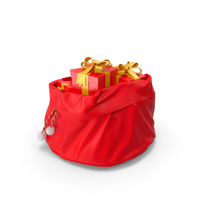 Santa Claus Open Bag With Gifts PNG & PSD Images