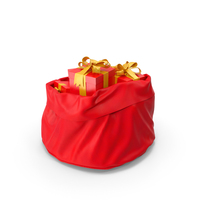 Open Santa Claus Bag With Gifts PNG & PSD Images