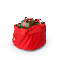 Santa Claus Open Bag With Gifts PNG & PSD Images