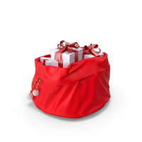 Santa Claus Open Bag With Gifts PNG & PSD Images