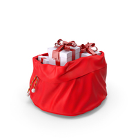 Santa Claus Open Bag With Gifts PNG & PSD Images