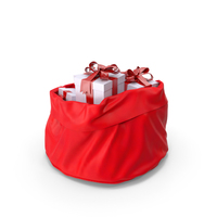 Santa Claus Open Bag With Gifts PNG & PSD Images