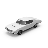 Classic White Muscle Car PNG & PSD Images