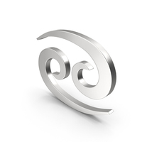 Cancer Astrology Symbol Silver PNG & PSD Images