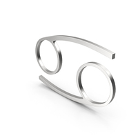 Silver Cancer Astrology Symbol PNG & PSD Images
