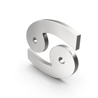 Cancer Astrology Symbol Silver PNG & PSD Images