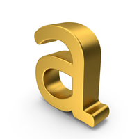 Gold Lowercase Letter A PNG & PSD Images