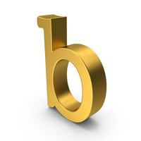 Gold Lowercase Letter B PNG & PSD Images