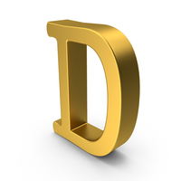 Gold Letter D PNG & PSD Images
