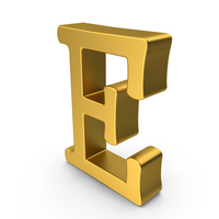Gold Letter E PNG & PSD Images