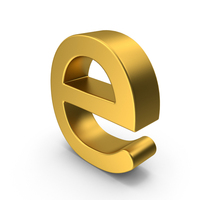 Gold Lowercase Letter E PNG & PSD Images