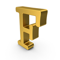 Gold Letter F PNG & PSD Images