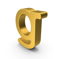 Gold Lowercase Letter G PNG & PSD Images