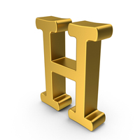 Gold Letter H PNG & PSD Images