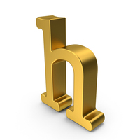 Gold Lowercase Letter H PNG & PSD Images