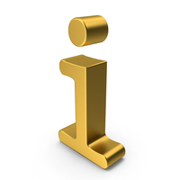 Gold Lowercase Letter I PNG & PSD Images