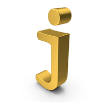 Gold Lowercase Letter J PNG & PSD Images