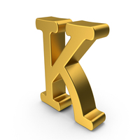 Gold Letter K PNG & PSD Images