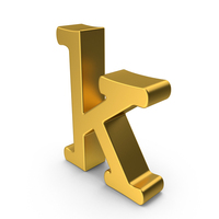 Gold Lowercase Letter K PNG & PSD Images