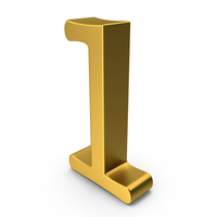 Gold Lowercase Letter L PNG & PSD Images