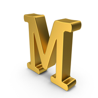 Gold Letter M PNG & PSD Images