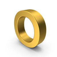Gold Lowercase Letter O PNG & PSD Images