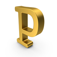 Gold Letter P PNG & PSD Images